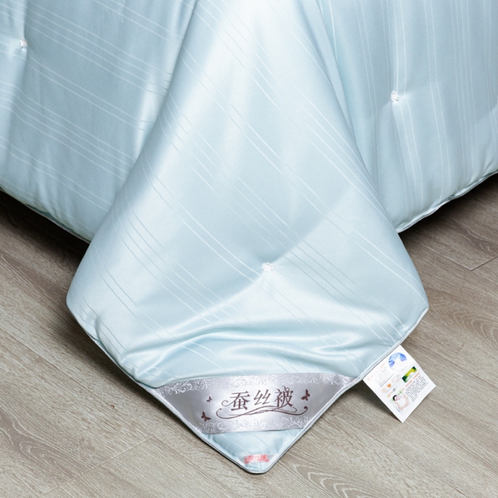 91家纺网 家纺一手货源 找家纺 恒鑫 2025新款全棉提花桑蚕丝夏被春秋被冬被子母被被芯 水草兰