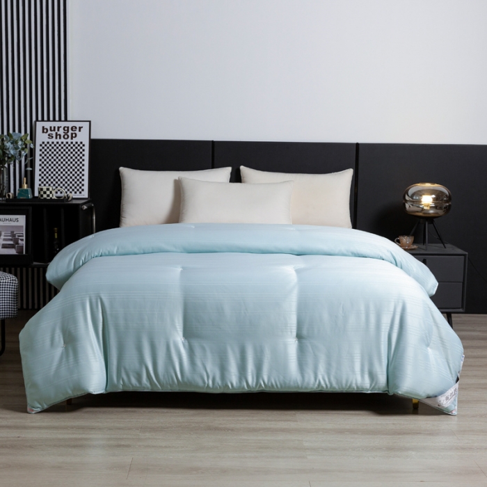 91家纺网 家纺一手货源 找家纺 恒鑫 2025新款全棉提花桑蚕丝夏被春秋被冬被子母被被芯 水草兰