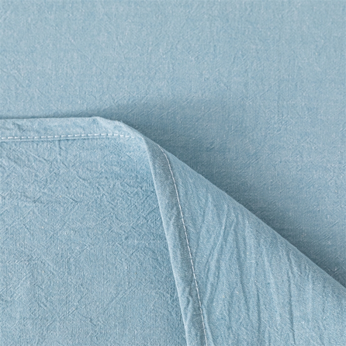 91家纺网 家纺一手货源 找家纺 优眠坊 2025新款全棉色织水洗棉单床单 繁星蓝（床单款）