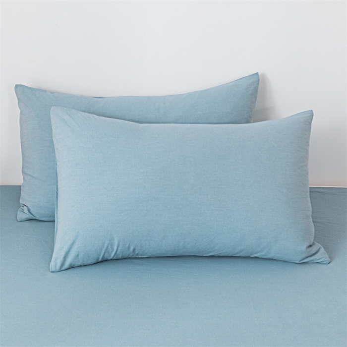 91家纺网 家纺一手货源 找家纺 优眠坊 2025新款全棉色织水洗棉单床单 繁星蓝（床单款）