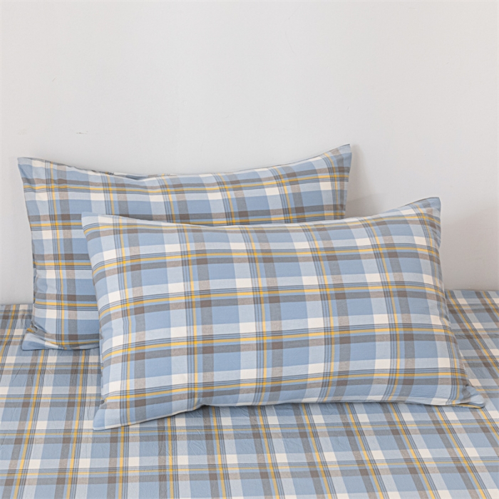 91家纺网 家纺一手货源 找家纺 优眠坊 2025新款全棉色织水洗棉单床单 简兮兰（床单款）