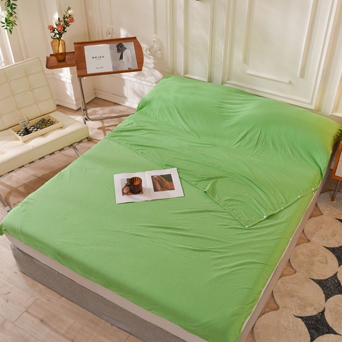 91家纺网 家纺一手货源 找家纺 甜之梦家纺 2025新款全棉针织棉睡袋单品（任何尺寸可以定制） 果绿