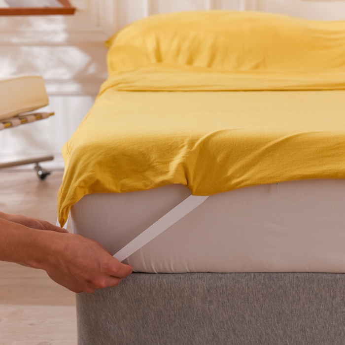 91家纺网 家纺一手货源 找家纺 甜之梦家纺 2025新款全棉针织棉睡袋单品（任何尺寸可以定制） 姜黄