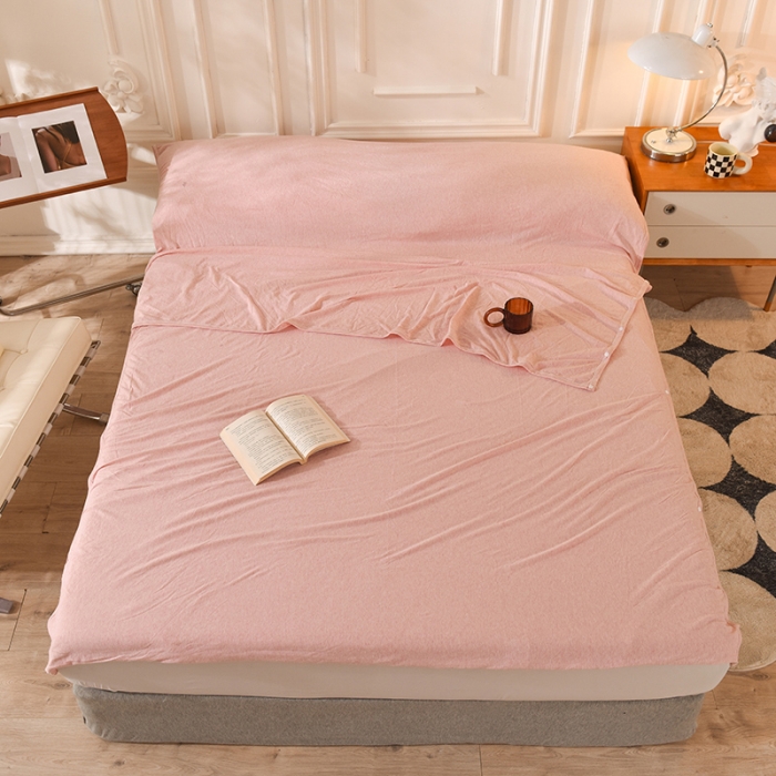 91家纺网 家纺一手货源 找家纺 甜之梦家纺 2025新款全棉针织棉睡袋单品（任何尺寸可以定制） 浅粉