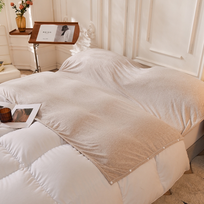 91家纺网 家纺一手货源 找家纺 甜之梦家纺 2025新款全棉针织棉睡袋单品（任何尺寸可以定制） 浅咖