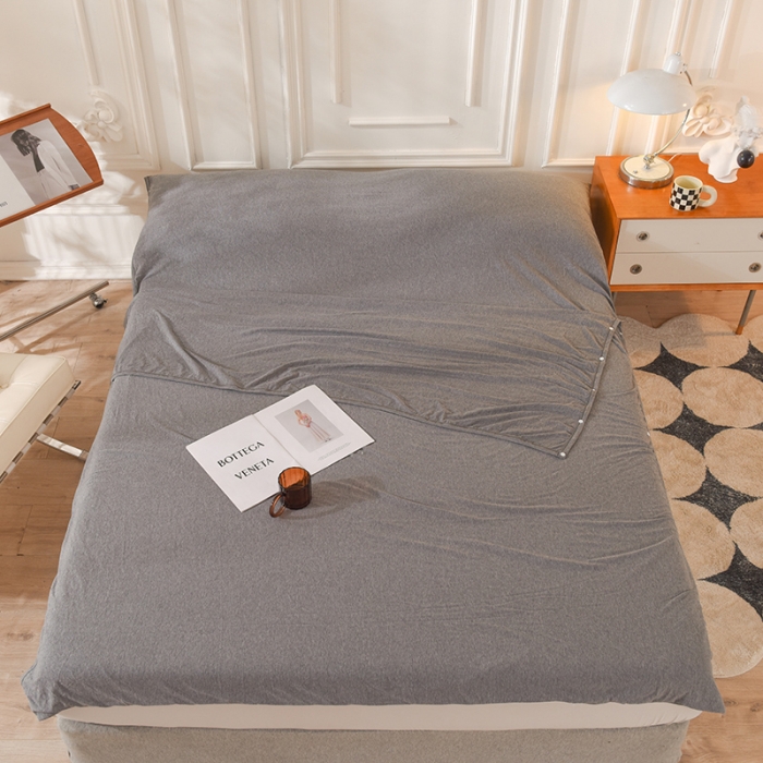 91家纺网 家纺一手货源 找家纺 甜之梦家纺 2025新款全棉针织棉睡袋单品（任何尺寸可以定制） 雅灰