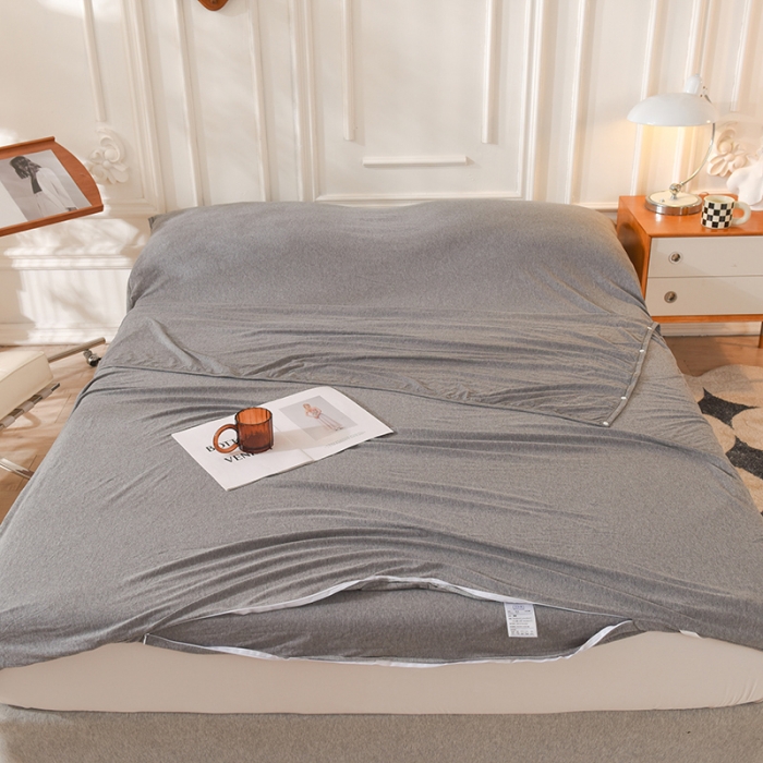 91家纺网 家纺一手货源 找家纺 甜之梦家纺 2025新款全棉针织棉睡袋单品（任何尺寸可以定制） 雅灰