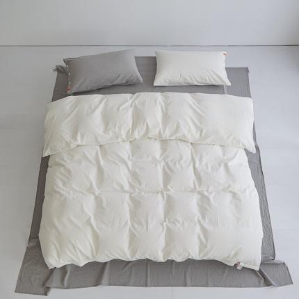 91家纺网 家纺一手货源 找家纺 总安莱生活水洗棉全棉色经色纬高支高密纽扣款工艺混搭拼色四件套（系列一）