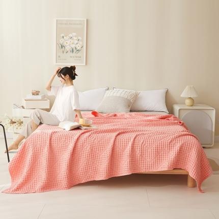 91家纺网 家纺一手货源 找家纺 总 悦然 2024新款A类全棉镂空纱布夏被毛巾被