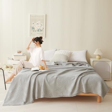 91家纺网 家纺一手货源 找家纺 总 悦然 2024新款A类全棉镂空纱布夏被毛巾被