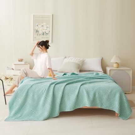 91家纺网 家纺一手货源 找家纺 总 悦然 2024新款A类全棉镂空纱布夏被毛巾被