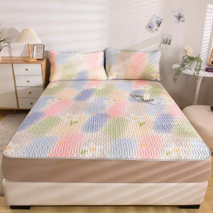 91家纺网 家纺一手货源 找家纺 总 卓尔居 2023新款乳胶印花凉席床单床笠床裙套件