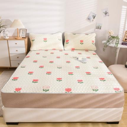 91家纺网 家纺一手货源 找家纺 总 卓尔居 2023新款乳胶印花凉席床单床笠床裙套件