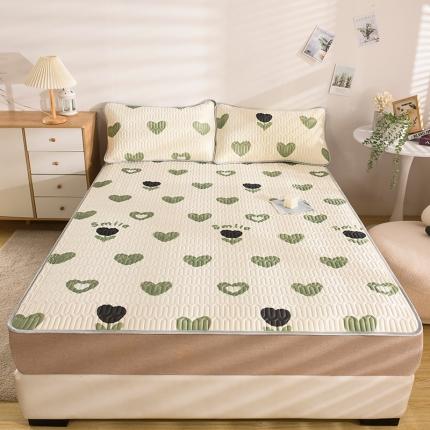 91家纺网 家纺一手货源 找家纺 总 卓尔居 2023新款乳胶印花凉席床单床笠床裙套件