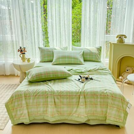 91家纺网 家纺一手货源 找家纺 千朵 2023新款水洗色织夏被