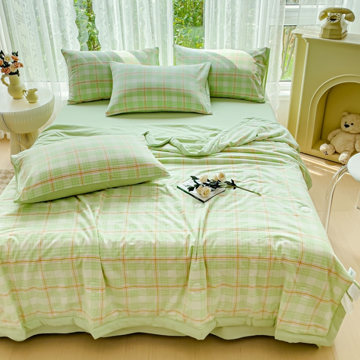 91家纺网 家纺一手货源 找家纺 千朵 2023新款水洗色织夏被