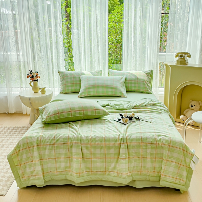 91家纺网 家纺一手货源 找家纺 千朵 2023新款水洗色织夏被