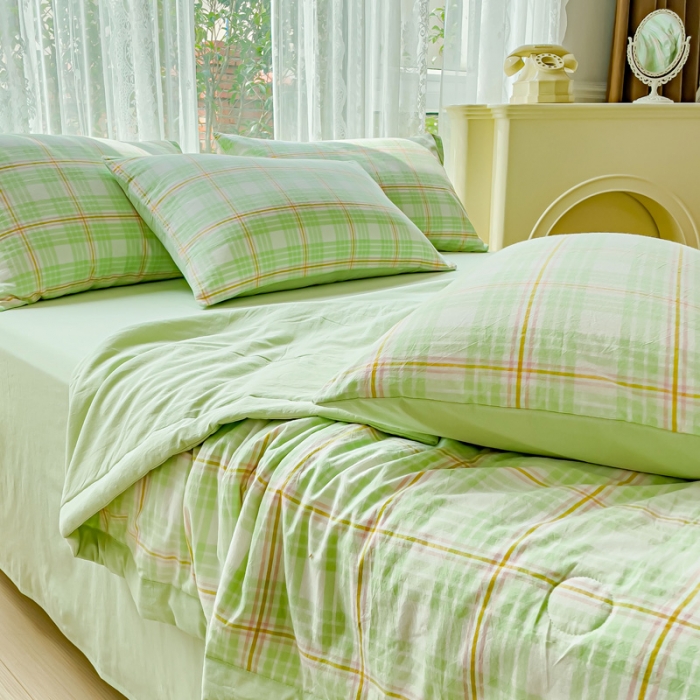 91家纺网 家纺一手货源 找家纺 千朵 2023新款水洗色织夏被