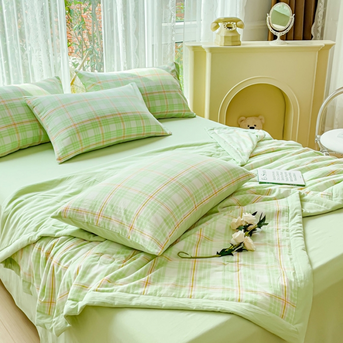 91家纺网 家纺一手货源 找家纺 千朵 2023新款水洗色织夏被