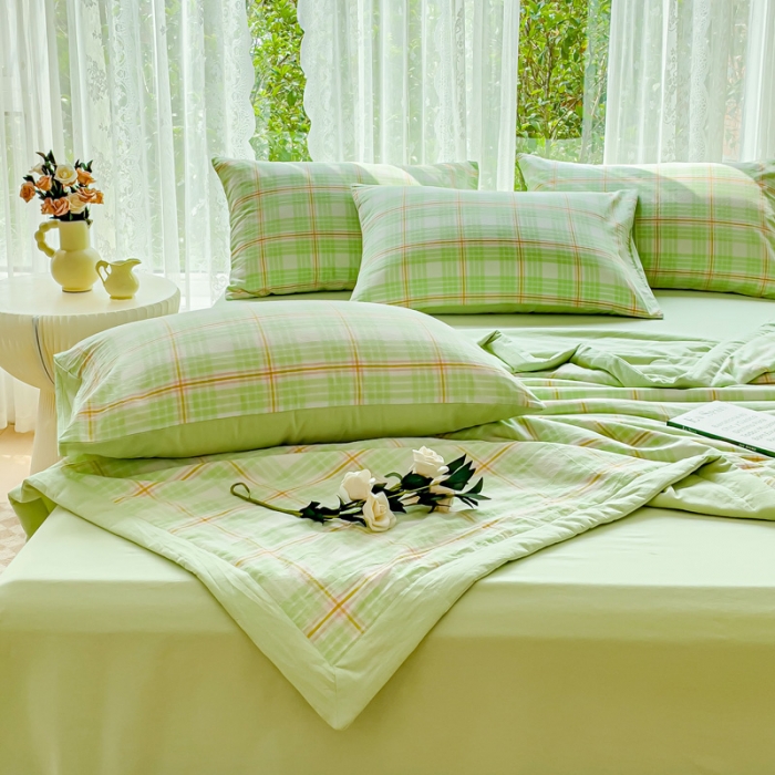 91家纺网 家纺一手货源 找家纺 千朵 2023新款水洗色织夏被