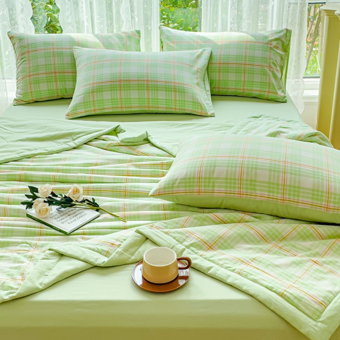 91家纺网 家纺一手货源 找家纺 千朵 2023新款水洗色织夏被