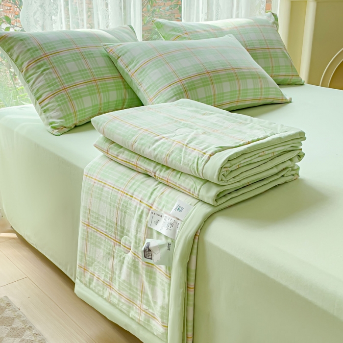 91家纺网 家纺一手货源 找家纺 千朵 2023新款水洗色织夏被