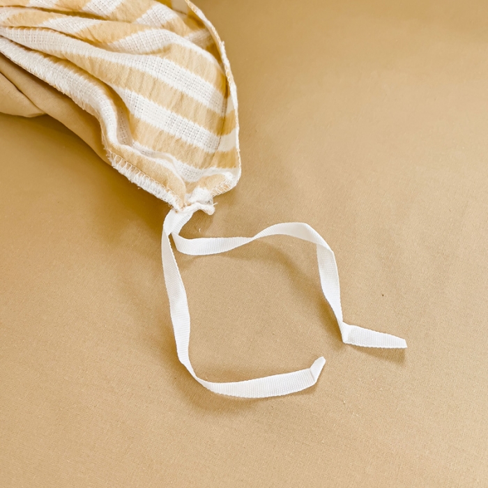 91家纺网 家纺一手货源 找家纺 千朵 2023新款色织条纹四件套 锦瑟卡其