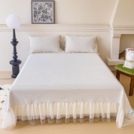 千朵 2023新款凉感丝冰豆豆凉席 小熊咖