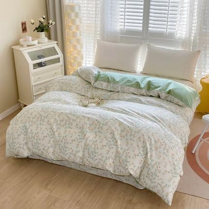 91家纺网 家纺一手货源 找家纺 元元 2023新款13372全棉印花夹棉单被套 雪莉-绿