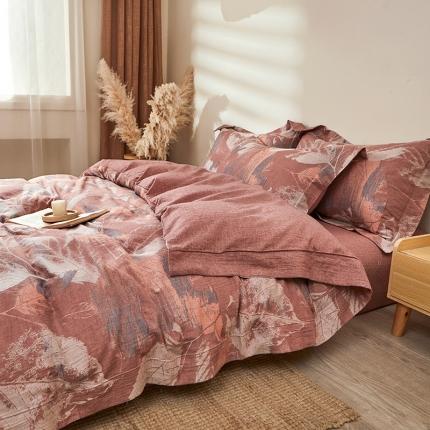 91家纺网 家纺一手货源 找家纺 总 悦然 2024新款100S长绒棉色织提花纱布单品被套