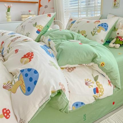 N先生 2025全棉13372卡通小清新系列四件套（提供买家秀）毒蘑菇