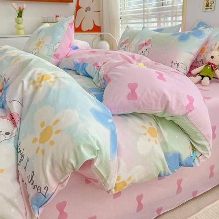 N先生2025全棉13372卡通小清新系列四件套（提供买家秀）快乐小兔