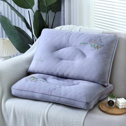 91家纺网 家纺一手货源 找家纺 拾光 2023新款立体乳胶福豆柔软云感枕芯 紫色