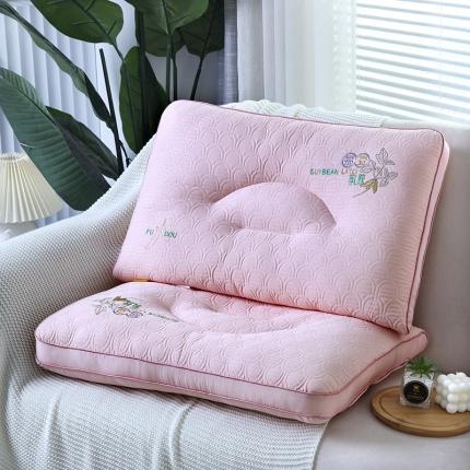 拾光 2023新款立体乳胶福豆柔软云感枕芯 粉色