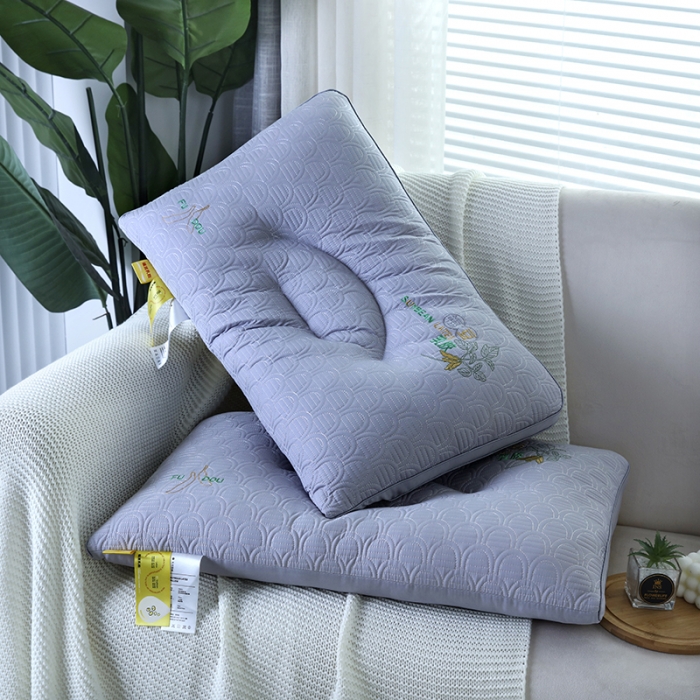 91家纺网 家纺一手货源 找家纺 拾光 2023新款立体乳胶福豆柔软云感枕芯 紫色