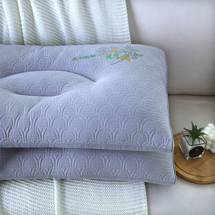 91家纺网 家纺一手货源 找家纺 拾光 2023新款立体乳胶福豆柔软云感枕芯 紫色