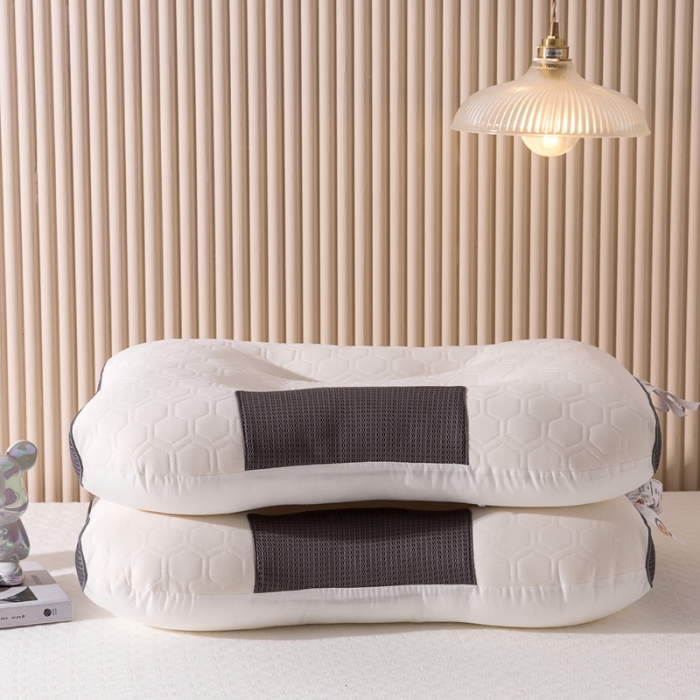 91家纺网 家纺一手货源 找家纺 拾光 2023新款全棉透气柔软乳胶枕 柔软乳胶枕 黑