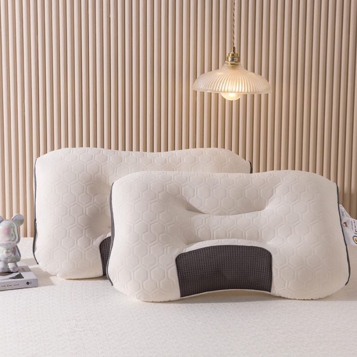 91家纺网 家纺一手货源 找家纺 拾光 2023新款全棉透气柔软乳胶枕 柔软乳胶枕 黑