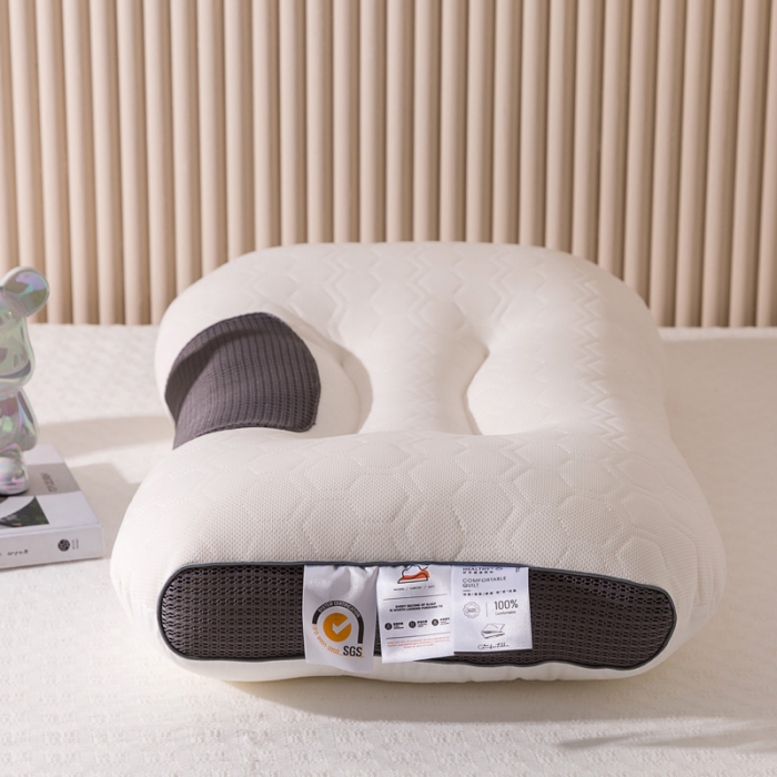 91家纺网 家纺一手货源 找家纺 拾光 2023新款全棉透气柔软乳胶枕 柔软乳胶枕 黑