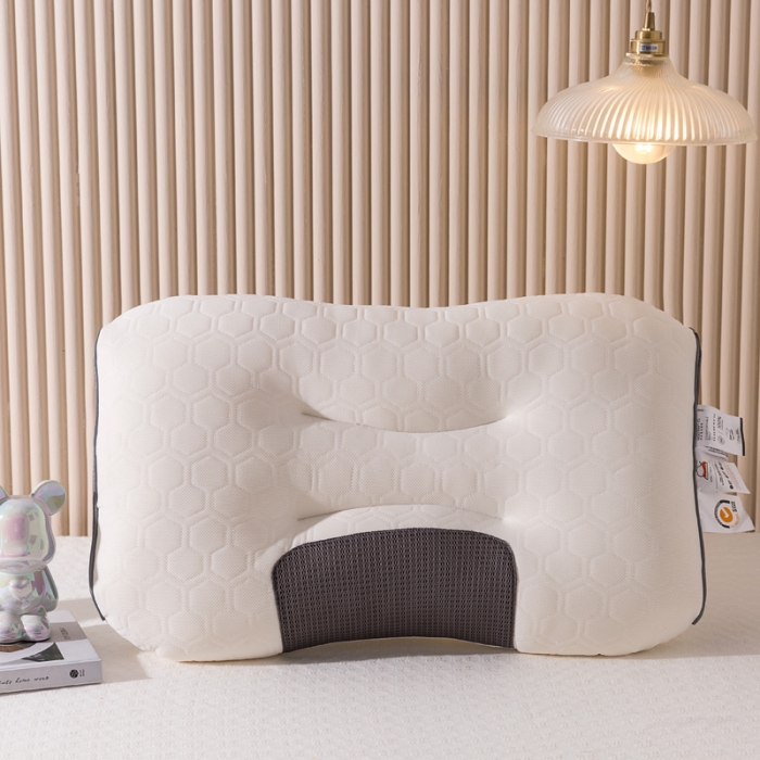 91家纺网 家纺一手货源 找家纺 拾光 2023新款全棉透气柔软乳胶枕 柔软乳胶枕 黑