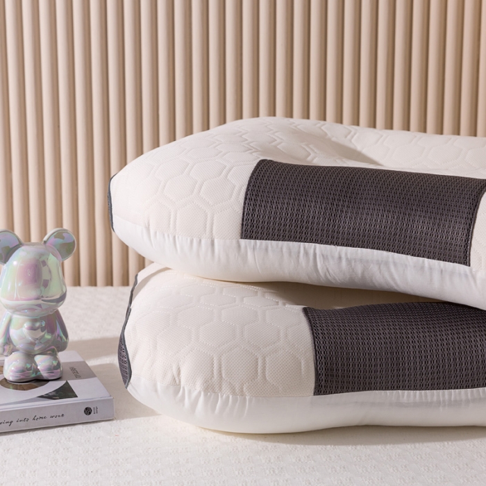 91家纺网 家纺一手货源 找家纺 拾光 2023新款全棉透气柔软乳胶枕 柔软乳胶枕 黑