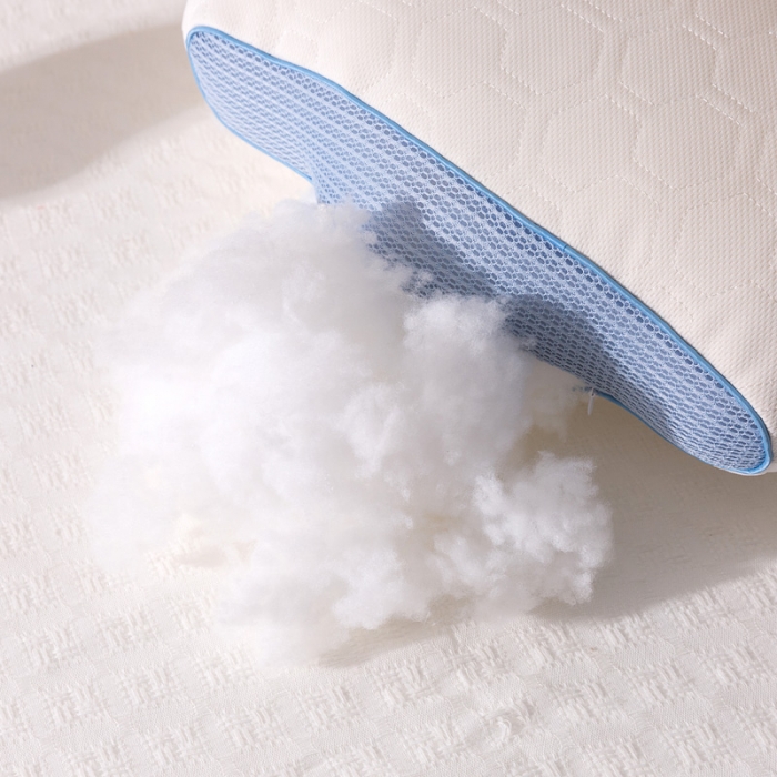 91家纺网 家纺一手货源 找家纺 拾光 2023新款全棉透气柔软乳胶枕 柔软乳胶枕 蓝