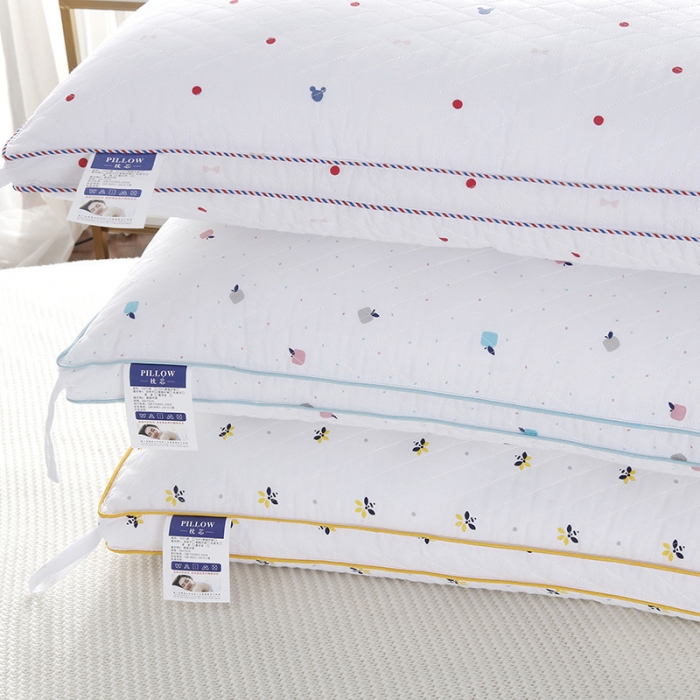 91家纺网 家纺一手货源 找家纺 （总）拾光 2023新款全棉刺绣清新印花酒店羽丝绒枕