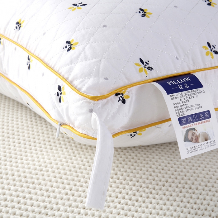 91家纺网 家纺一手货源 找家纺 （总）拾光 2023新款全棉刺绣清新印花酒店羽丝绒枕