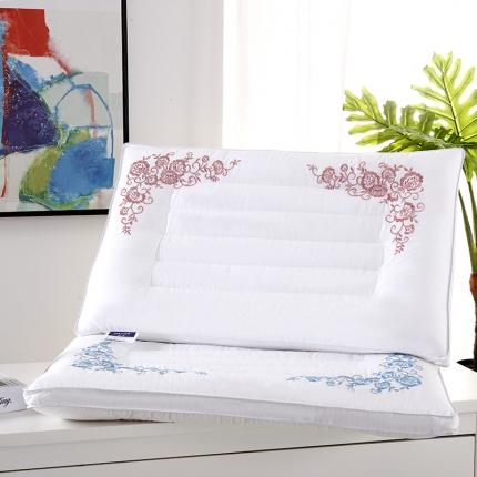 91家纺网 家纺一手货源 找家纺 （总）拾光 2023新款立体全棉绣花羽丝酒店成人低枕