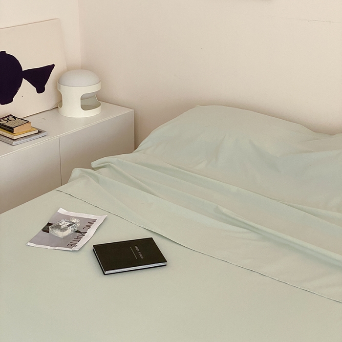 91家纺网 家纺一手货源 找家纺 Mr.pig猪先生水洗棉 2023新款纯色隔脏睡袋 睡袋-螺旋藻绿