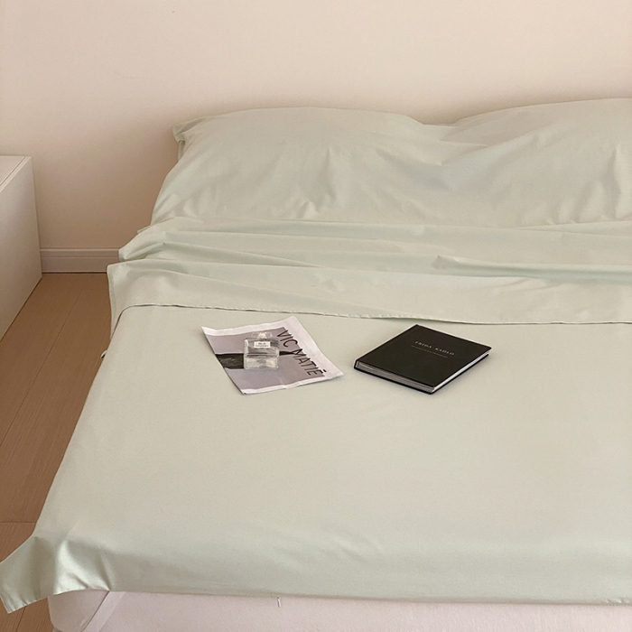 91家纺网 家纺一手货源 找家纺 Mr.pig猪先生水洗棉 2023新款纯色隔脏睡袋 睡袋-螺旋藻绿