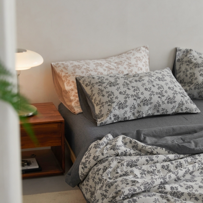 91家纺网 家纺一手货源 找家纺 （总）梦享生活家居 2023新款双层纱色织提花夏被四件套