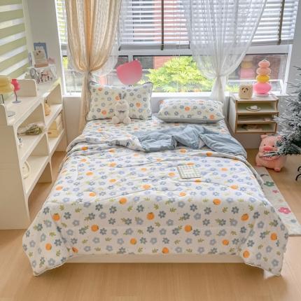 91家纺网 家纺一手货源 找家纺 （总）慕尚 2025新款乳胶凉席水洗棉夏被三件套四件套