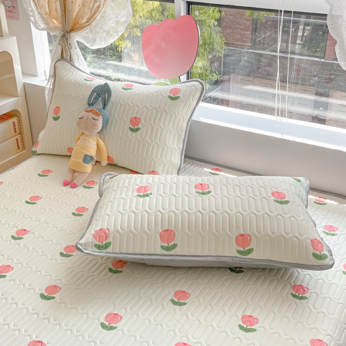 91家纺网 家纺一手货源 找家纺 （总）慕尚 2025新款乳胶凉席水洗棉夏被三件套四件套